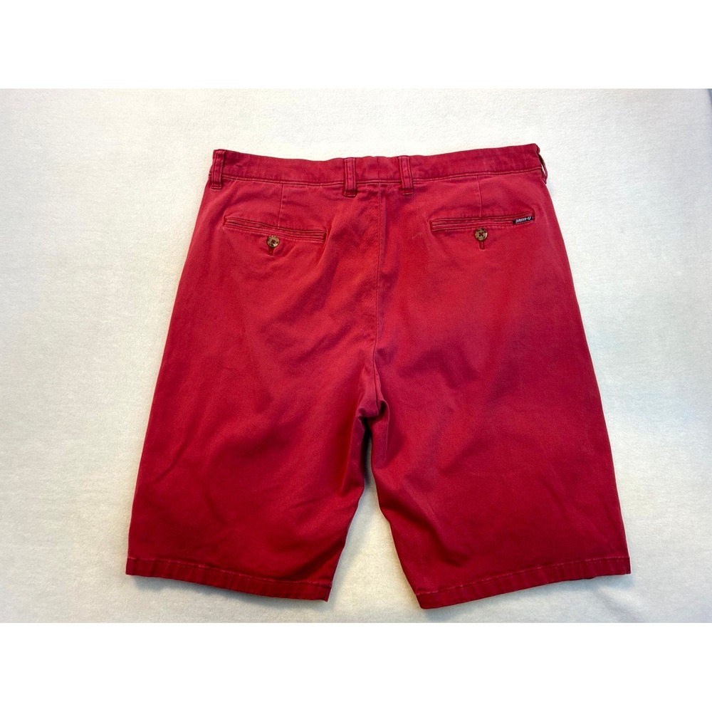 JOHNNIE-O Men's Neal Stretch Twill Casual Shorts Malibu Faded Red Wine Size 35 - Picture 7 of 14